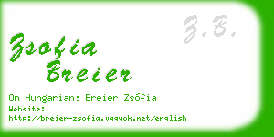 zsofia breier business card